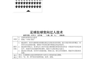 足球基本过人技巧大全（提升个人技术水平，成为出色的球员）